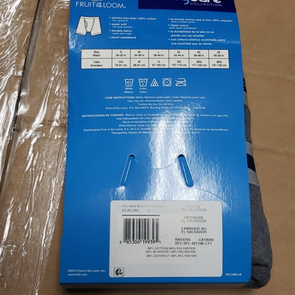 12 Pieces Fruit of The Loom Boxer Briefs Easy - Picture 4 of 4